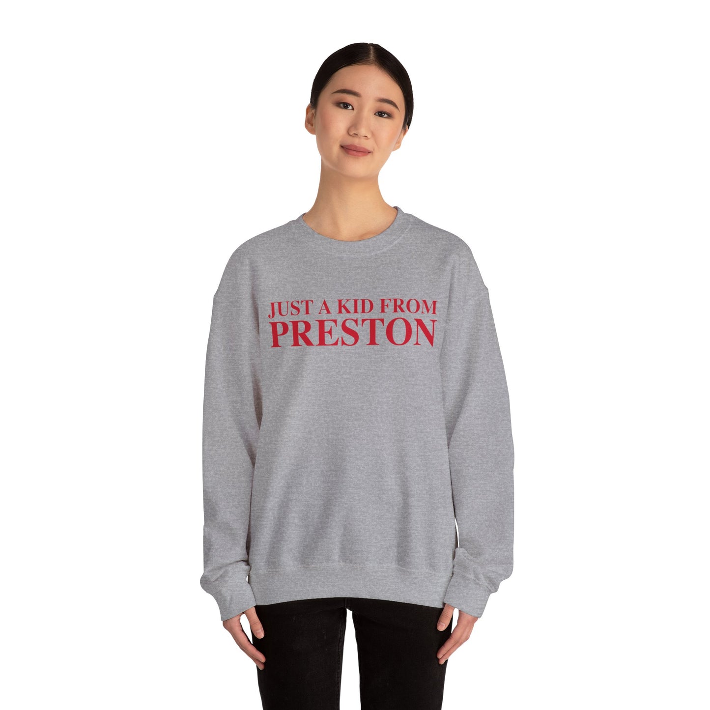 Just a kid from Preston Unisex Heavy Blend™ Crewneck Sweatshirt