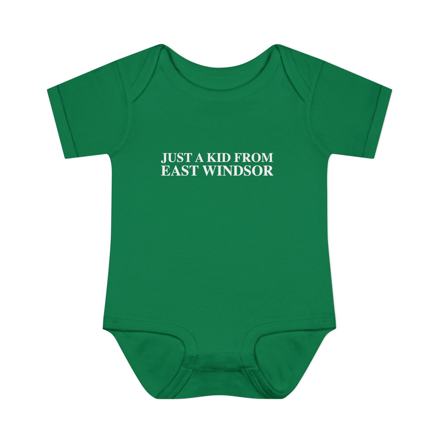 Just a kid from East Windsor Infant Baby Rib Bodysuit