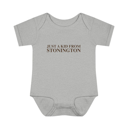 Just a kid from Stonington Infant Baby Rib Bodysuit