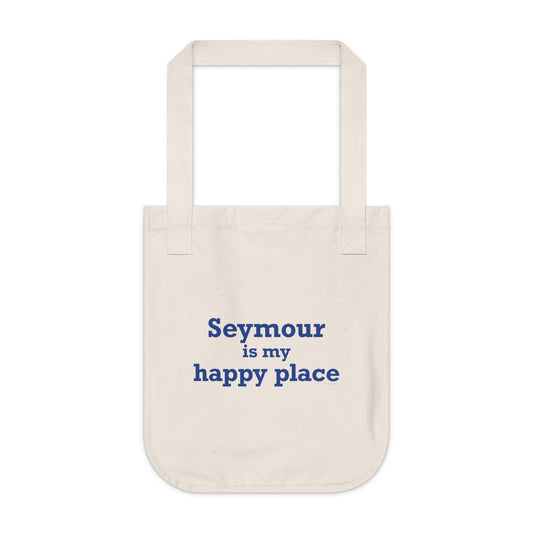 Seymour is My Happy Place Organic Canvas Tote Bag