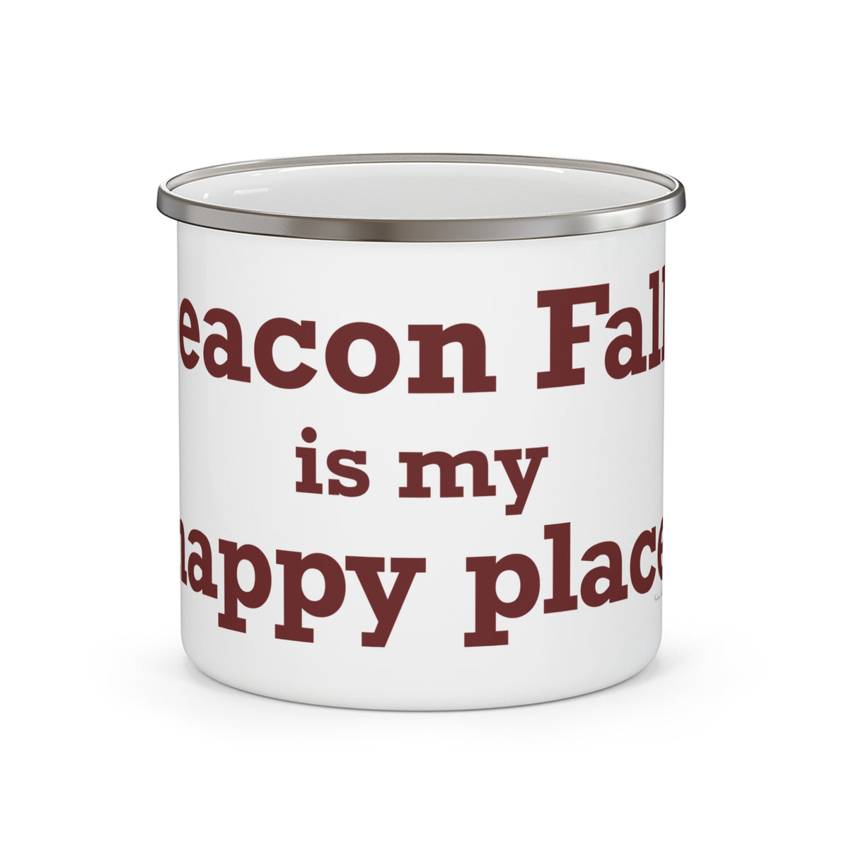 Beacon Falls is My Happy Place Enamel Camping Mug