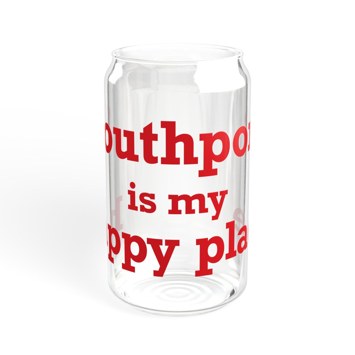 Southport is My Happy Place Sipper Glass, 16oz