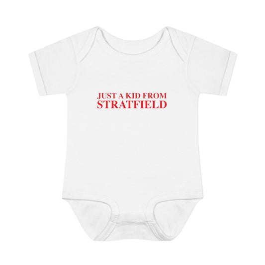 Just a kid from Stratfield Infant Baby Rib Bodysuit