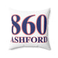 860 Ashford Red, White & Blue Spun Polyester Square Pillow