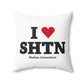 I Heart SHTN Spun Polyester Square Pillow