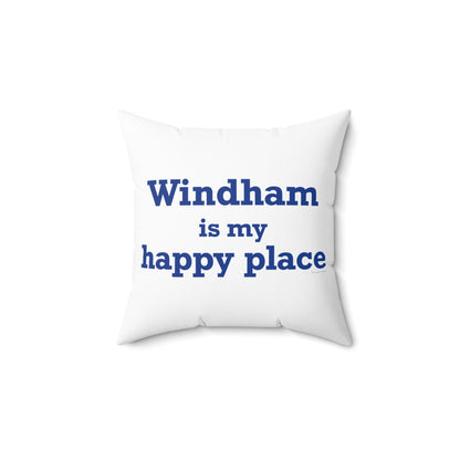 Windham is My Happy Place Spun Polyester Square Pillow