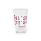 Bethel Coordinates Pint Glass, 16oz