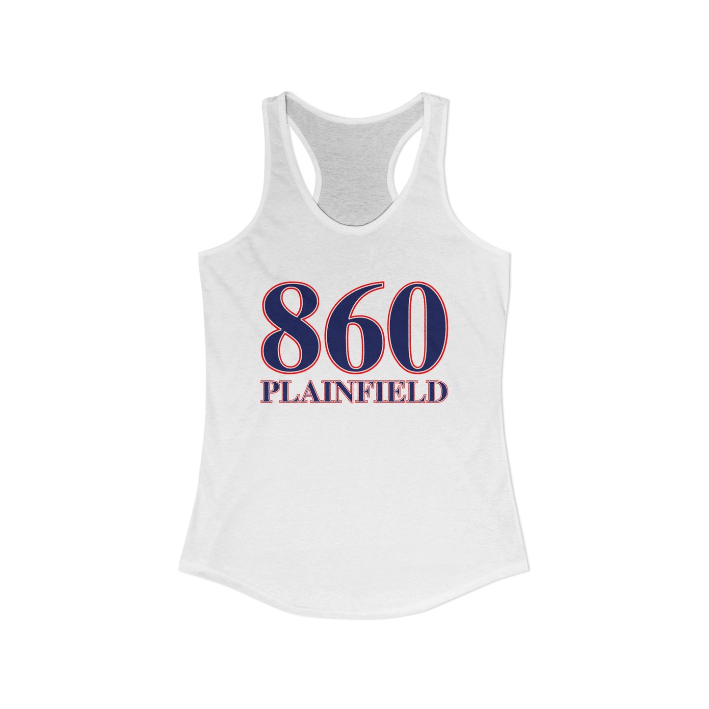 860 Plainfield Red, White & Blue Women's Ideal Racerback Tank Top