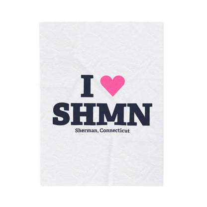 I Heart SHMN Velveteen Plush Blanket
