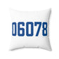 06078 Suffield Connecticut Zip Code Polyester Square Pillow
