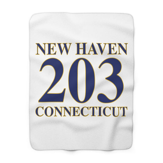 New Haven 203 Connecticut Sherpa Fleece Blanket