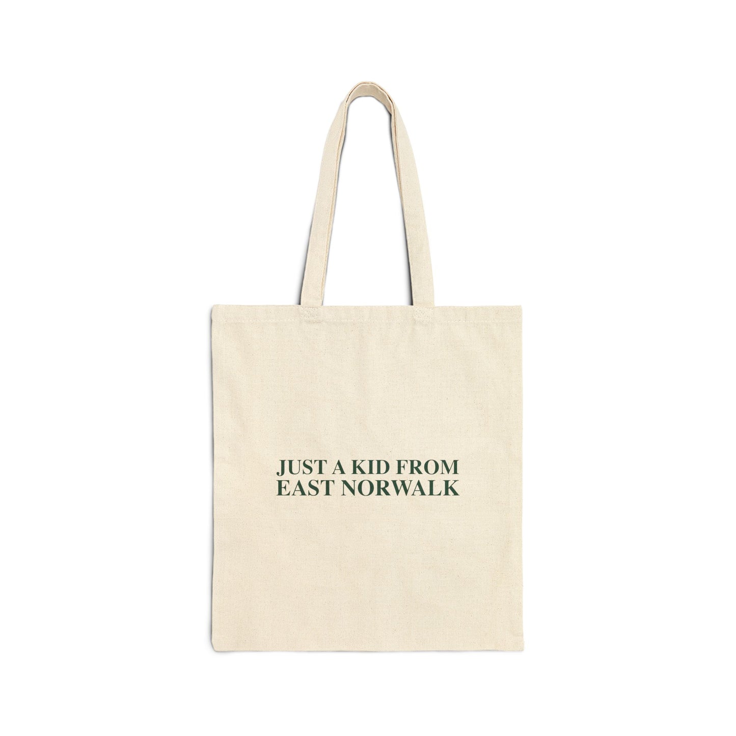 Just a kid from East Norwalk Cotton Canvas Tote Bag