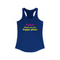 Goose Shows Are My Happy Place - Yellow & Pink Women's Ideal Racerback Tank Top