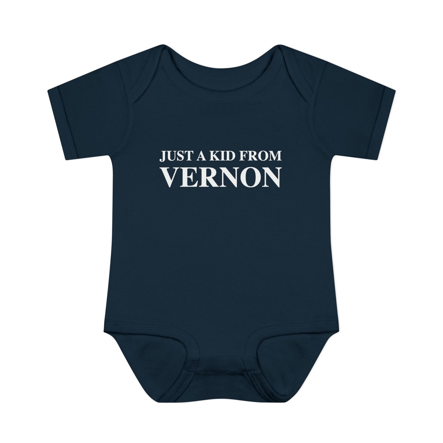 Just a kid from Vernon Infant Baby Rib Bodysuit