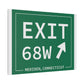 Vintage Exit 68W WCP Sign Matte Canvas, Stretched, 1.25"