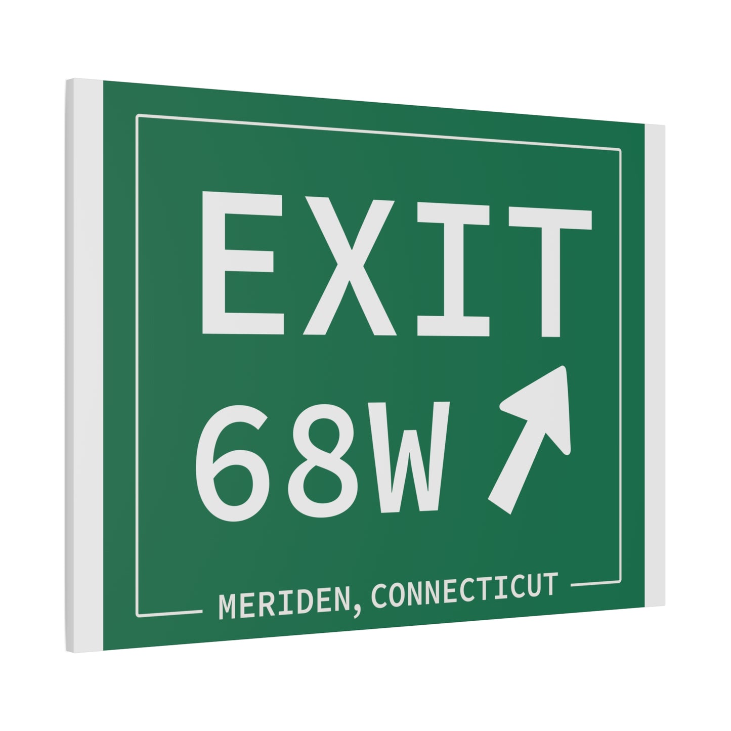 Vintage Exit 68W WCP Sign Matte Canvas, Stretched, 1.25"