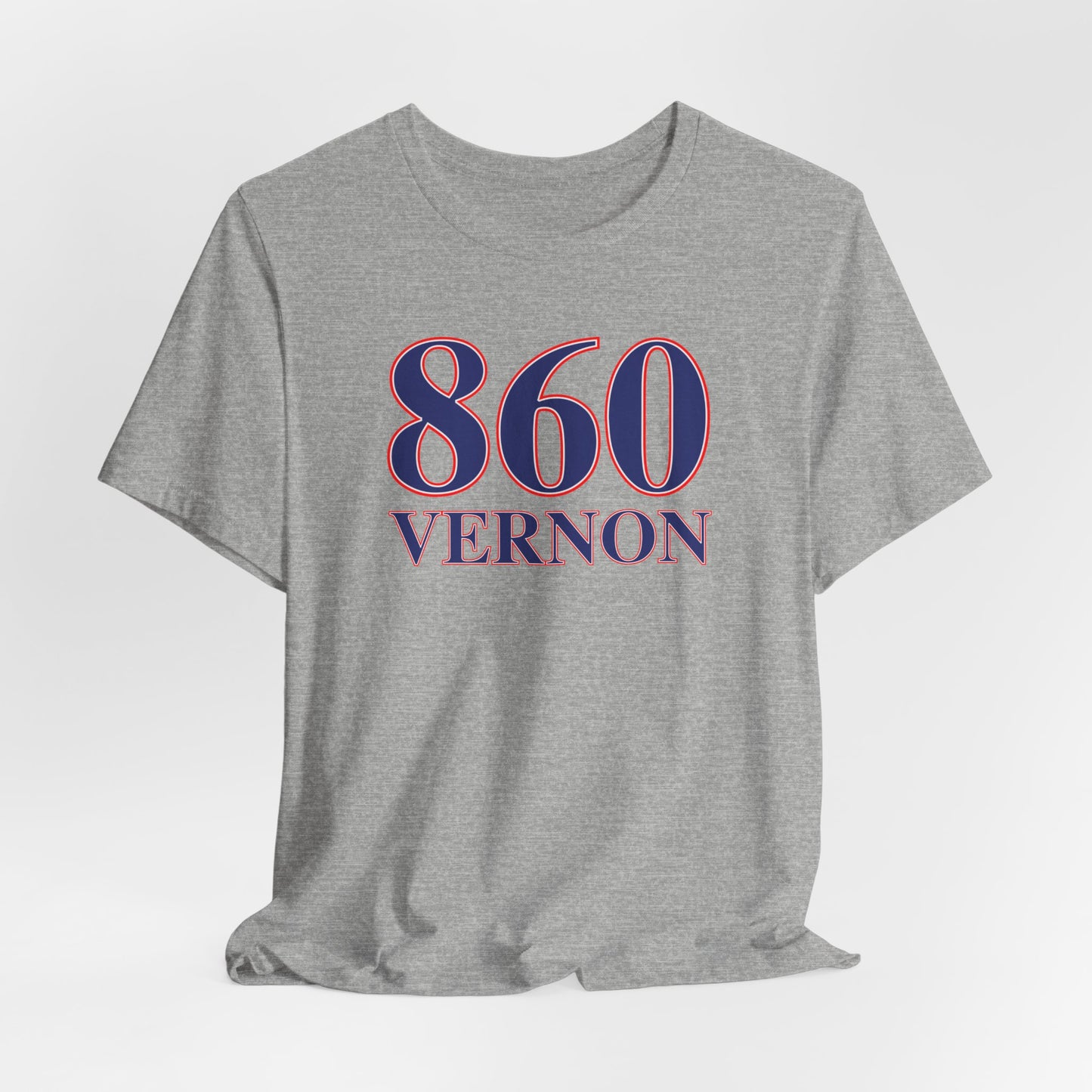 860 Vernon Red White & Blue Unisex Jersey Short Sleeve T-Shirt