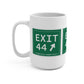Vintage Exit 44 Merritt Parkway Sign Mug 15oz