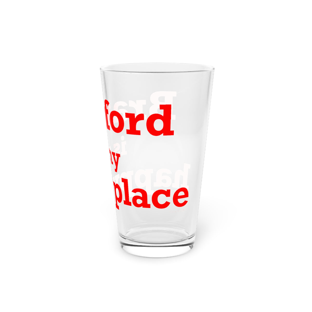 Branford is My Happy Place Pint Glass, 16oz
