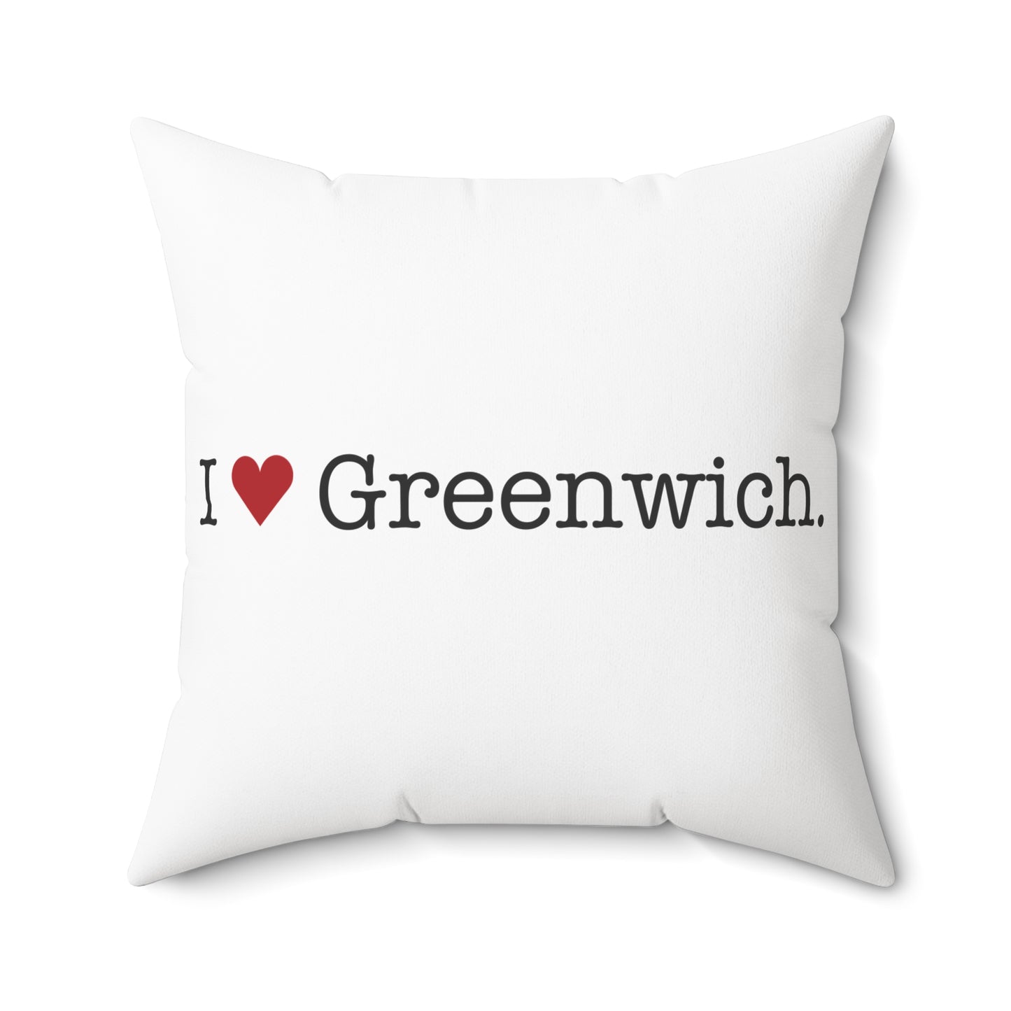 I Heart Greenwich. Spun Polyester Square Pillow