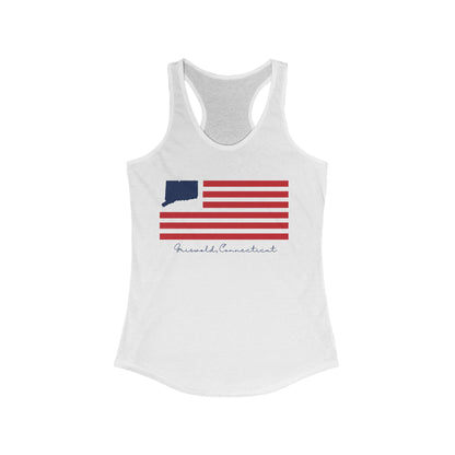 Griswold Connecticut Flag Women's Ideal Racerback Tank Top