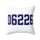 06226 Willimantic Connecticut Zip Code Spun Polyester Square Pillow