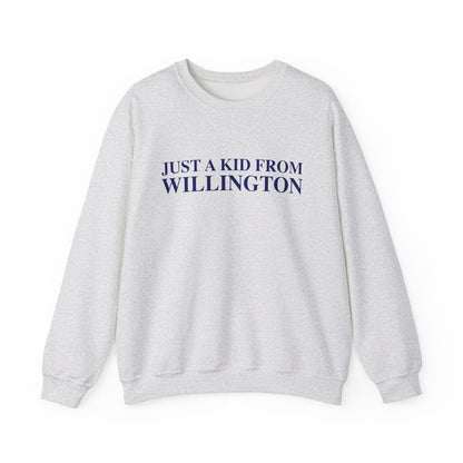 Just a kid from Willington Unisex Heavy Blend™ Crewneck Sweatshirt