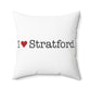 I Heart Stratford. Spun Polyester Square Pillow