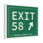 Vintage Exit 58 WCP Sign Matte Canvas, Stretched, 1.25"