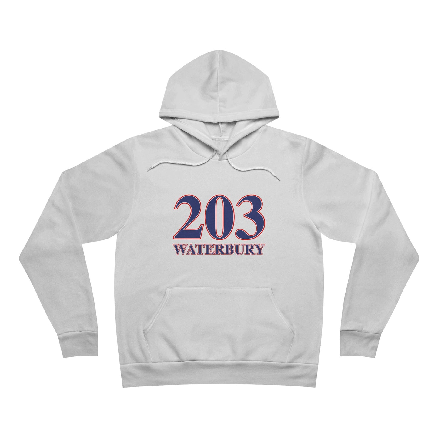 203 Waterbury Red, White & Blue Unisex Sponge Fleece Pullover Hoodie
