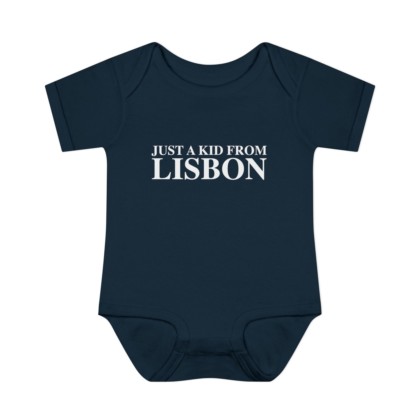 Just a kid from Lisbon Infant Baby Rib Bodysuit