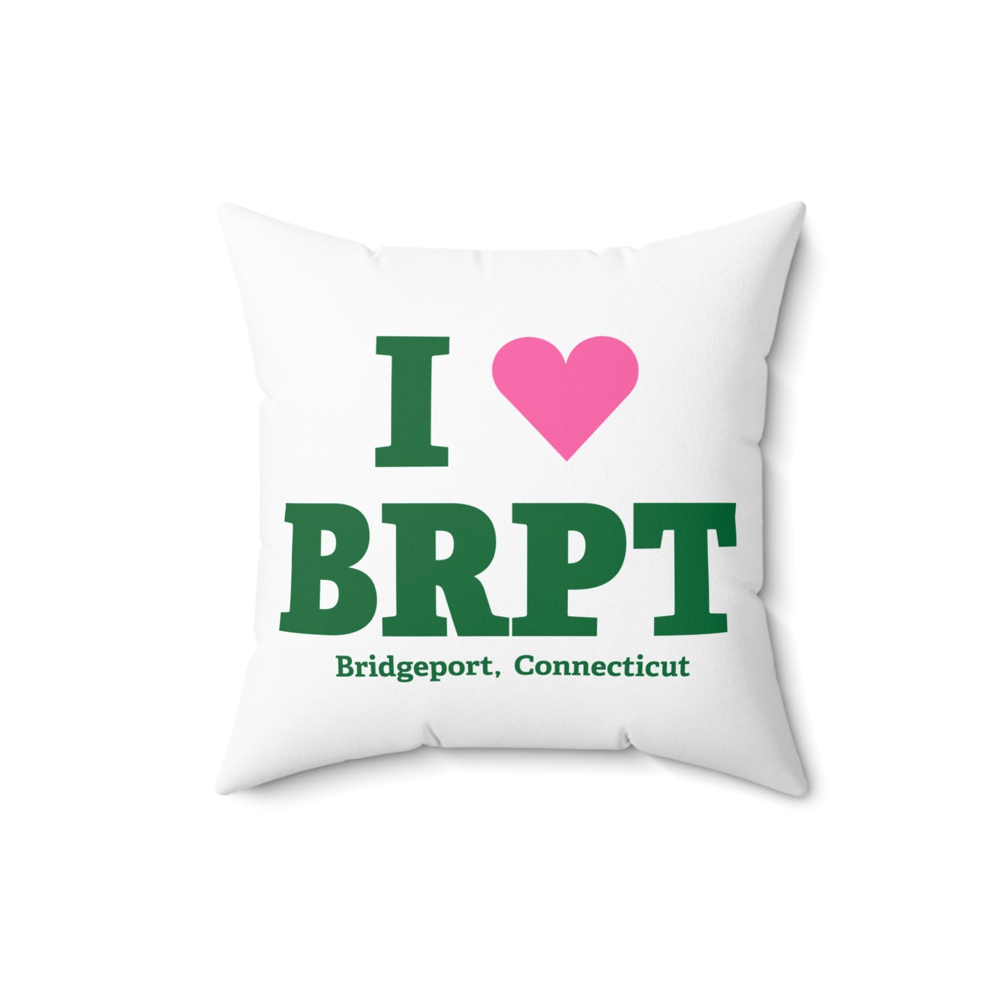 I Heart BRPT Spun Polyester Square Pillow