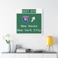 Vintage WCP Exit 67S Sign Matte Canvas, Stretched, 1.25"
