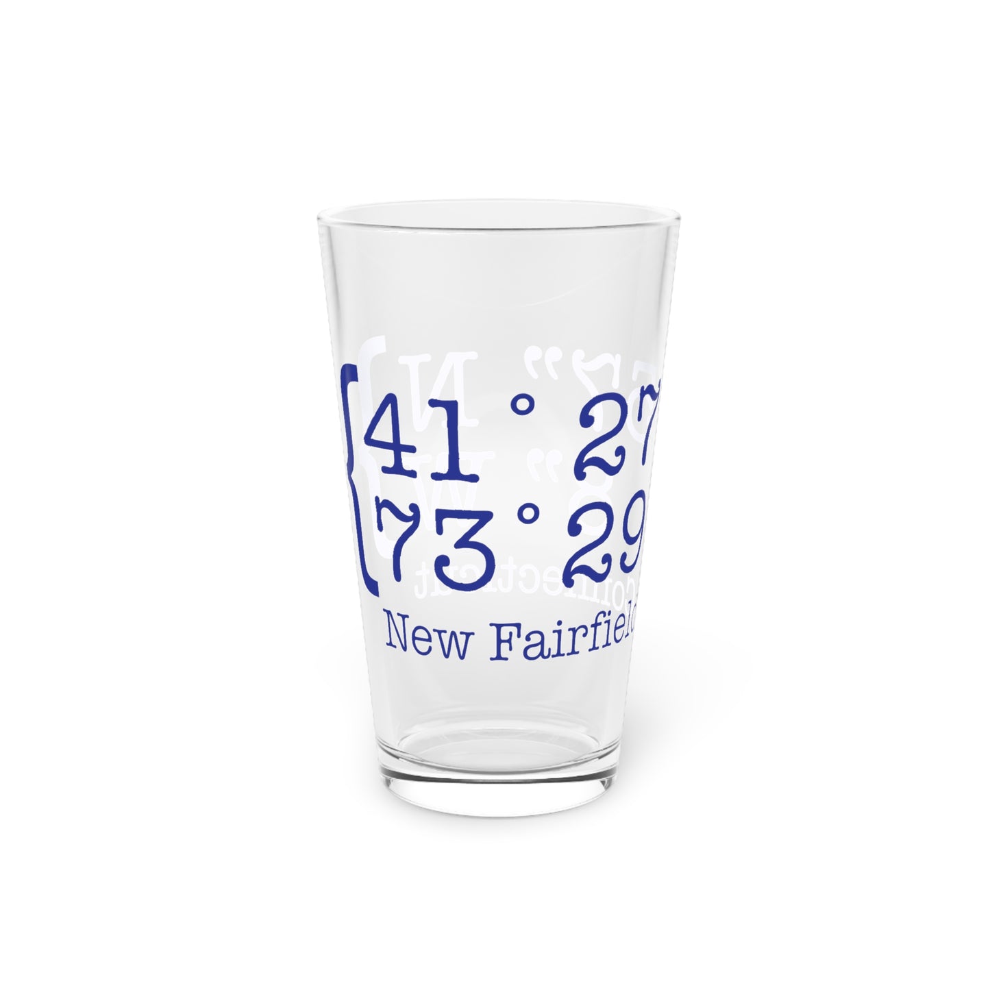 New Fairfield Coordinates Pint Glass, 16oz