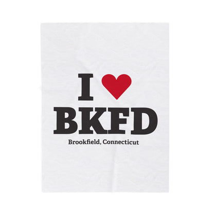 I Heart BKFD Velveteen Plush Blanket