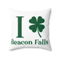 I Clover Beacon Falls Spun Polyester Square Pillow