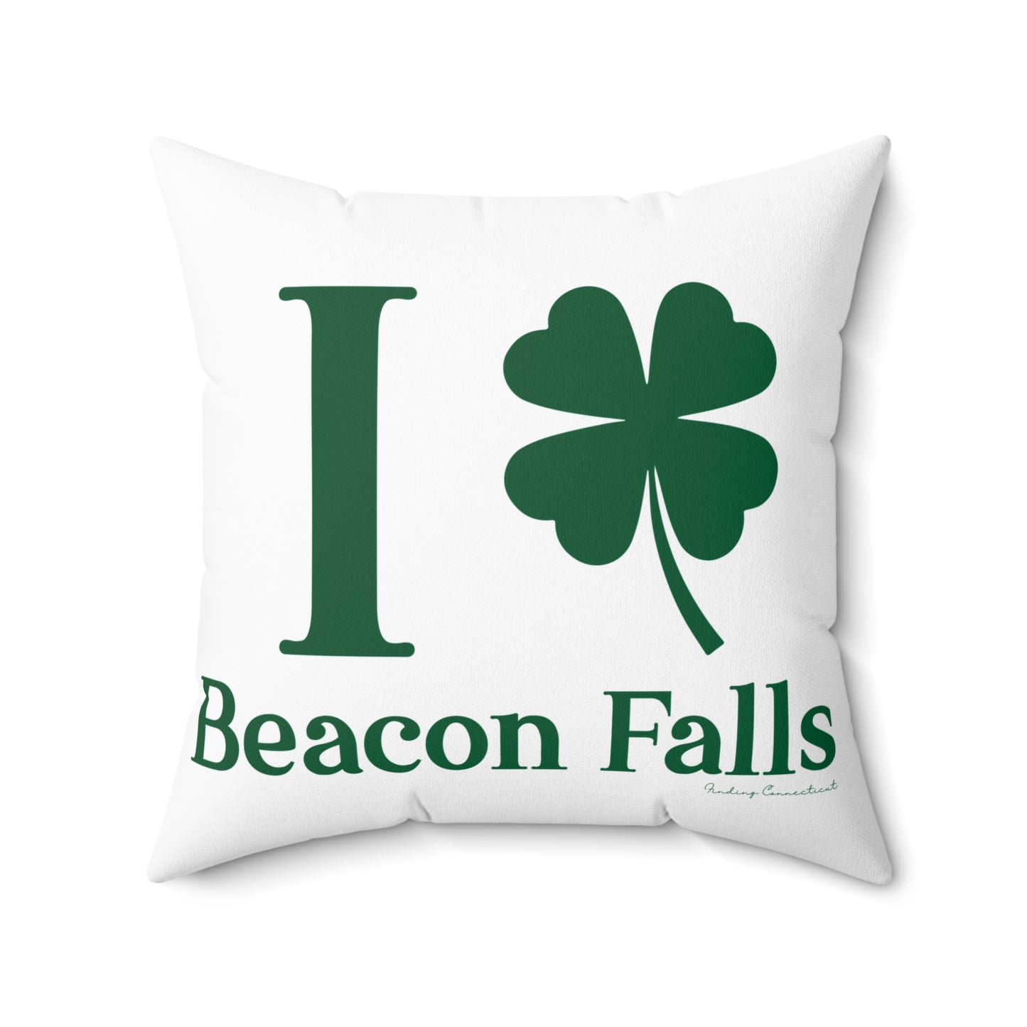 I Clover Beacon Falls Spun Polyester Square Pillow