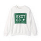 Vintage Exit 63 WCP Sign Unisex Heavy Blend™ Crewneck Sweatshirt