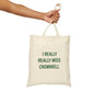 I Really Really Miss Cromwell Cotton Canvas Tote Bag (green)