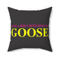 Just a kid listening to Goose - Yellow & Pink Polyester Square Pillow