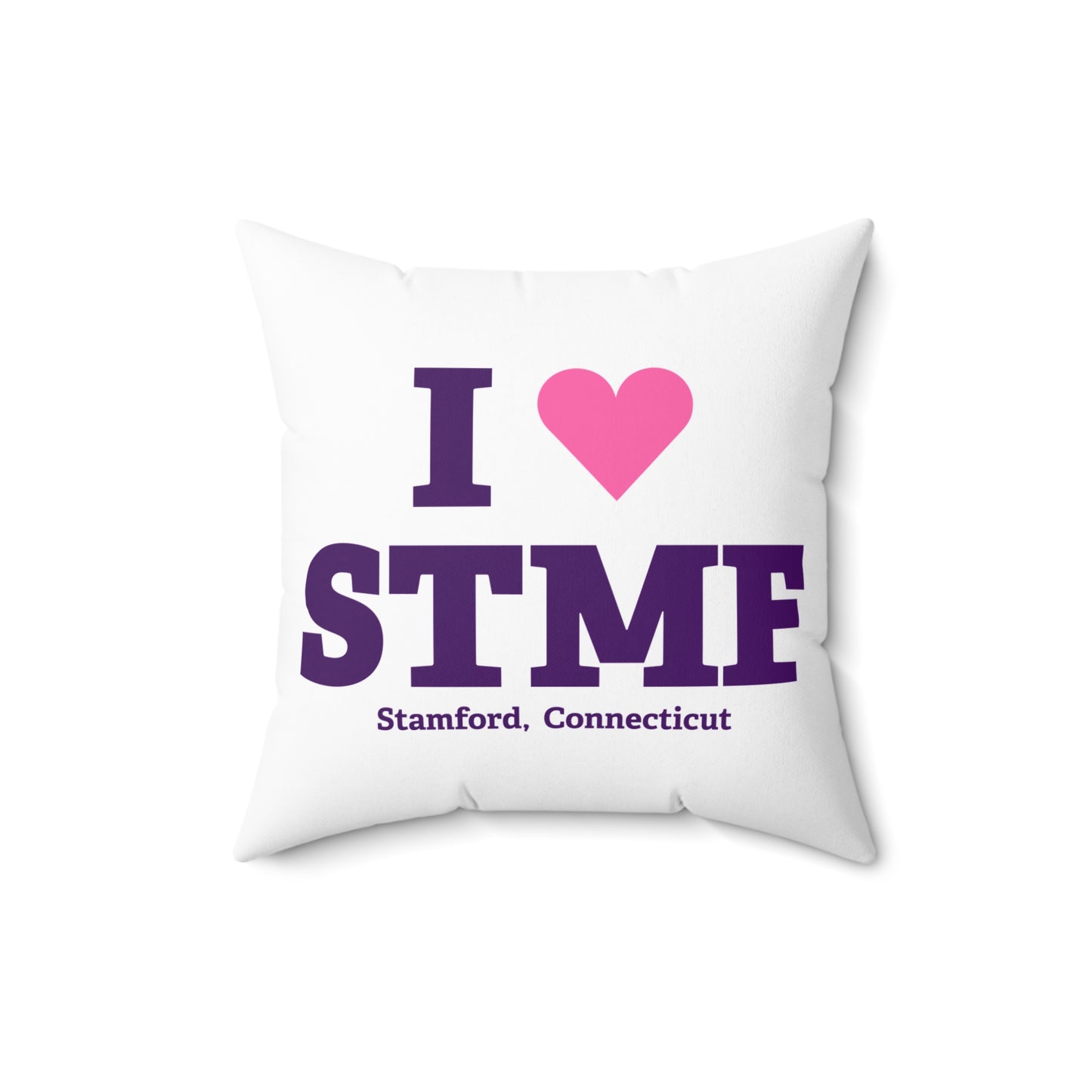 I Heart STMF Spun Polyester Square Pillow