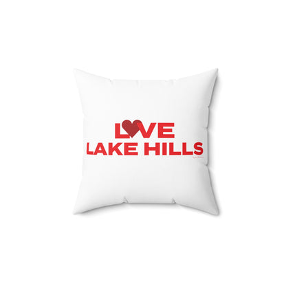 Love Lake Hills Spun Polyester Square Pillow