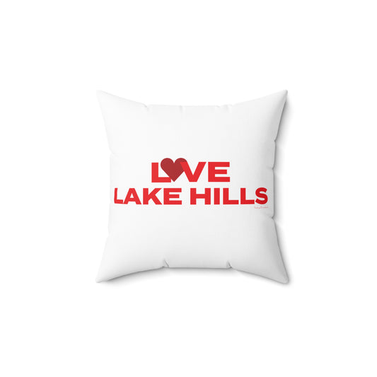 Love Lake Hills Spun Polyester Square Pillow