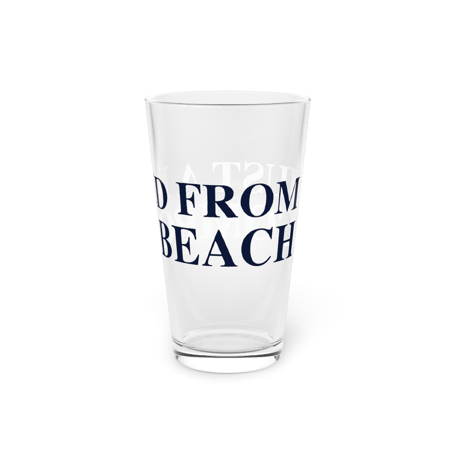 Just a kid from Compo Beach Pint Glass, 16oz