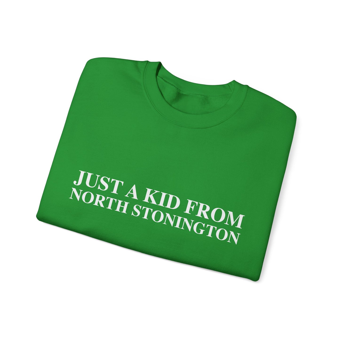 Just a kid from North Stonington Unisex Heavy Blend™ Crewneck Sweatshirt