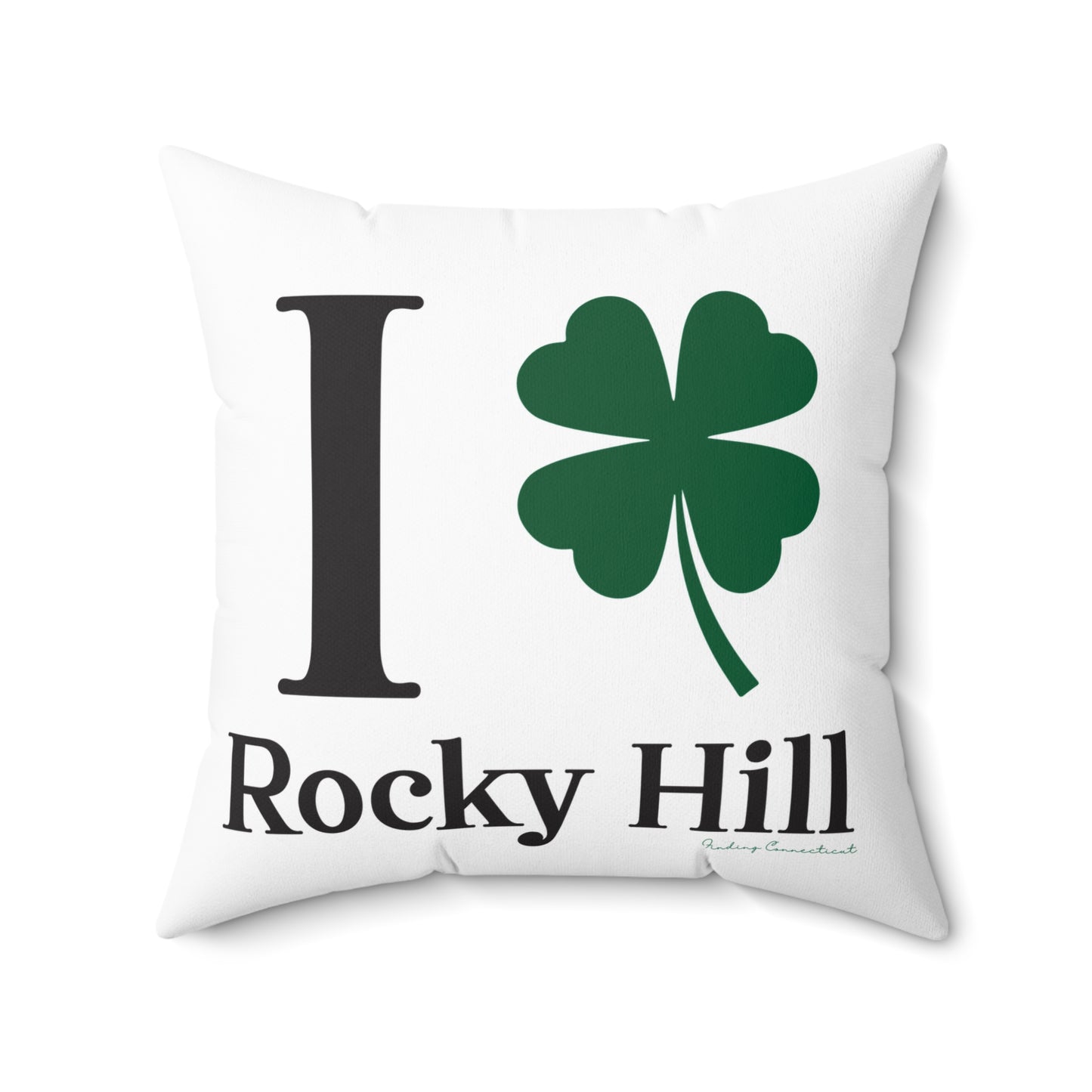 I Clover Rocky Hill Spun Polyester Square Pillow