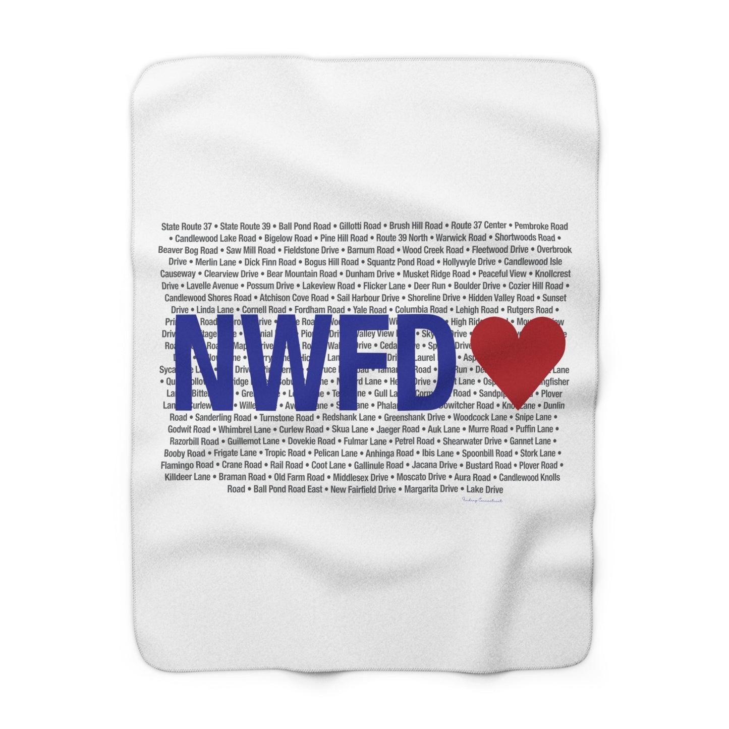 New Fairfield Love Sherpa Fleece Blanket