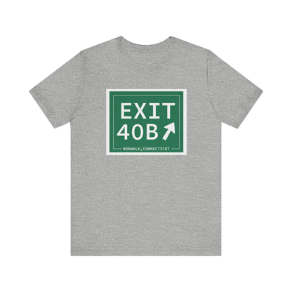 Vintage Exit 40B Merritt Parkway Sign Unisex Jersey Short Sleeve T-Shirt
