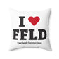 I Heart FFLD Spun Polyester Square Pillow