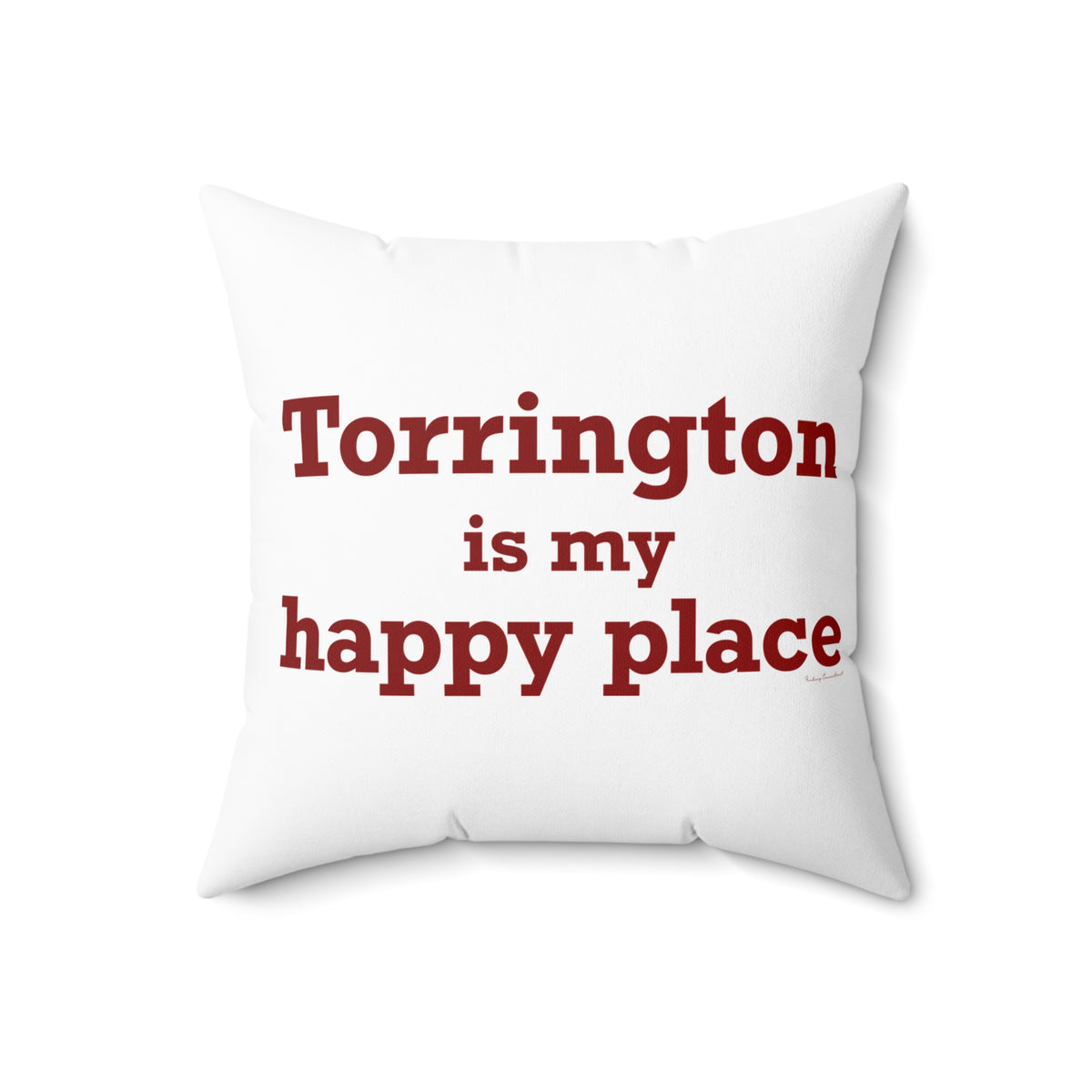 Torrington is My Happy Place Polyester Square Pillow